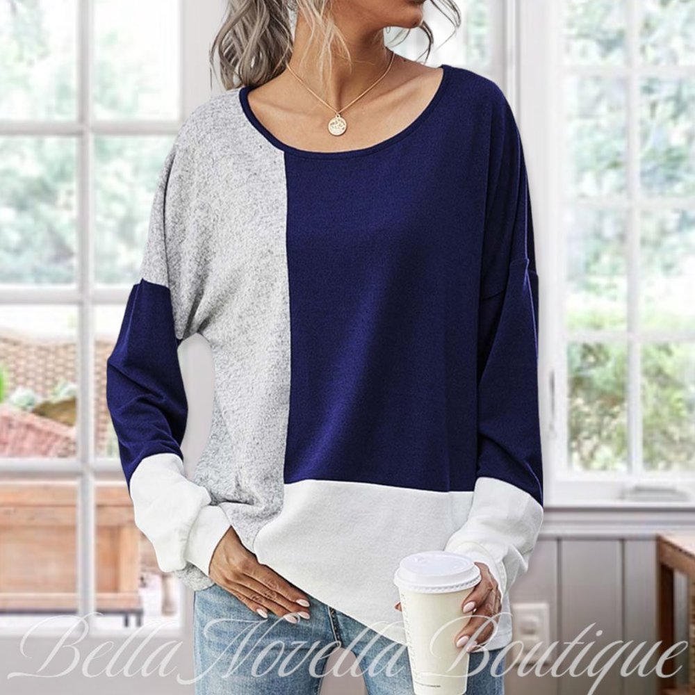 Color Block Lightweight Sweater NEW BOUTIQUE ITEM